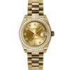 Rolex Datejust 31mm – Ref: 178288 chdp – Champagne Dial & Diamond Bezel, 18K Yellow Gold President Bracelet Women’s Watch
