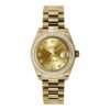 Rolex Datejust 31mm – Ref: 178288 chdp – Champagne Dial & Diamond Bezel, 18K Yellow Gold President Bracelet Women’s Watch