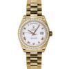 Rolex Datejust 31mm – Ref: 178288 wrp – White Dial & Diamond Bezel, 18K Yellow Gold President Bracelet Women’s Watch