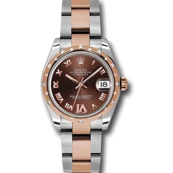Rolex-Datejust-31mm-Ref-178341-chodro-Chocolate-Roman-Diamond-Dial-Diamond-Bezel-Two-Tone-Stainless-Steel-18K-Rose-Gold-Oyster-Bracelet-Womens-Watch-3.jpg Rolex Datejust 31mm – Ref: 178341 chodro – Chocolate Roman Diamond Dial & Diamond Bezel, Two Tone Stainless Steel & 18K Rose Gold Oyster Bracelet Women’s Watch
