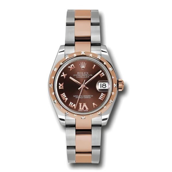 Rolex-Datejust-31mm-Ref-178341-chodro-Chocolate-Roman-Diamond-Dial-Diamond-Bezel-Two-Tone-Stainless-Steel-18K-Rose-Gold-Oyster-Bracelet-Womens-Watch-4.jpg Rolex Datejust 31mm – Ref: 178341 chodro – Chocolate Roman Diamond Dial & Diamond Bezel, Two Tone Stainless Steel & 18K Rose Gold Oyster Bracelet Women’s Watch
