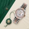 Rolex Datejust 31mm – Ref: 178341 mdrj – White Mother of Pearl Roman Diamond Dial & Diamond Bezel, Two Tone Stainless Steel & 18K Rose Gold Jubilee Bracelet Women’s Watch