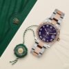 Rolex Datejust 31mm – Ref: 178341 pdro – Purple Roman Diamond Dial & Diamond Bezel, Two Tone Stainless Steel & 18K Rose Gold Oyster Bracelet Women’s Watch