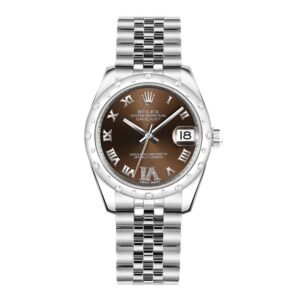 Rolex Datejust 31mm – Ref: 178344-0001 – Bronze Dial & Diamond Bezel, Stainless Steel Jubilee Bracelet Women’s Watch