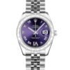 Rolex Datejust 31mm – Ref: 178344-0002 – Purple Dial & Diamond Bezel, Stainless Steel Jubilee Bracelet Women’s Watch