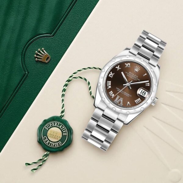Rolex-Datejust-31mm-Ref-178344-0017-Bronze-Dial-Diamond-Bezel-Stainless-Steel-Oyster-Bracelet-Womens-Watch-2.jpg Rolex Datejust 31mm – Ref: 178344-0017 – Bronze Dial & Diamond Bezel, Stainless Steel Oyster Bracelet Women’s Watch
