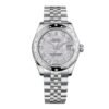 Rolex Datejust 31mm – Ref: 178344-0020 – Meteorite Silver Dial & Diamond Bezel, Stainless Steel Jubilee Bracelet Women’s Watch