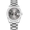 Rolex Datejust 31mm – Ref: 178344-0025 – Rhodium Grey Dial & Diamond Bezel, Stainless Steel Oyster Bracelet Women’s Watch