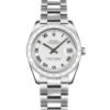 Rolex Datejust 31mm – Ref: 178344-0028 – White Dial & Diamond Bezel, Stainless Steel Oyster Bracelet Women’s Watch