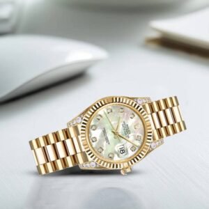 Rolex-Datejust-31mm-ref-178238-mdp-White-Mother-of-Pearl-Dial-Diamond-Case-18K-Yellow-Gold-President-Bracelet-Womens-Watch-2.jpg Rolex Datejust 31mm – Ref: 178238 mdp – White Mother of Pearl Dial, Diamond Case, 18K Yellow Gold President Bracelet Women’s Watch