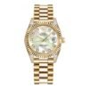 Rolex Datejust 31mm – Ref: 178238 mdp – White Mother of Pearl Dial, Diamond Case, 18K Yellow Gold President Bracelet Women’s Watch