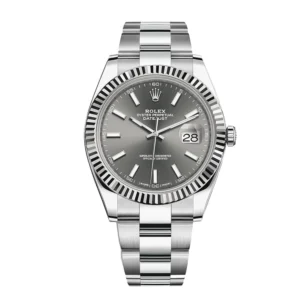 Rolex-Datejust-Grey-Dial-Replica.webp Rolex Datejust Rhodium Dial 126334-0013 Handcrafted Clone Quality
