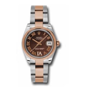 Rolex Datejust 31mm – Ref: 178241 chdro – Chocolate Diamond Dial, Two Tone Stainless Steel & 18K Rose Gold Oyster Bracelet Women’s Watch