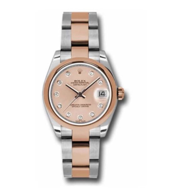 Rolex Datejust 31mm – Ref: 178241 pchdo – Rose Diamond Dial, Two Tone Stainless Steel & 18K Rose Gold Oyster Bracelet Women’s Watch