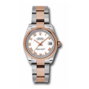 Rolex Datejust 31mm – Ref: 178241 wro – White Roman Dial, Two Tone Stainless Steel & 18K Rose Gold Oyster Bracelet Women’s Watch