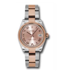 Rolex Datejust 31mm – Ref: 178241 pro – Pink Champagne Roman Dial, Two Tone Stainless Steel & 18K Rose Gold Oyster Bracelet Women’s Watch