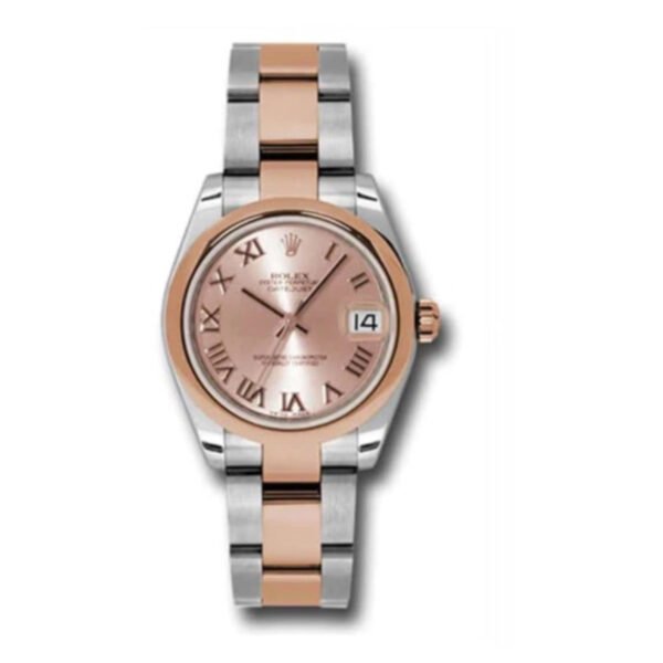 Rolex Datejust 31mm – Ref: 178241 pro – Pink Champagne Roman Dial, Two Tone Stainless Steel & 18K Rose Gold Oyster Bracelet Women’s Watch