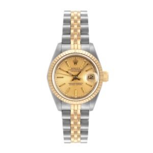 Rolex-Lady-Datejust-26mm-Watch-69173-4-scaled-1.jpg Rolex Datejust 26mm – Ref: 69173 – Champagne Dial, Two Tone Stainless Steel & 18K Yellow Gold Jubilee Bracelet Women’s Watch