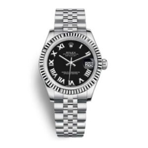 Rolex Datejust 31mm – Ref: 178274-0079 – Black Roman Dial, Stainless Steel Jubilee Bracelet Watch