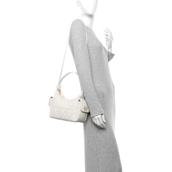 Lambskin Macrocannage Medium D-Dream Bag Latte