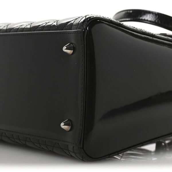 Patent Cannage Medium Lady Dior Black