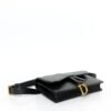 Grained Calfskin Saddle Belt Bag Black
