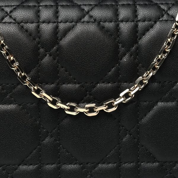 Lambskin Cannage Lady Dior Pouch Black