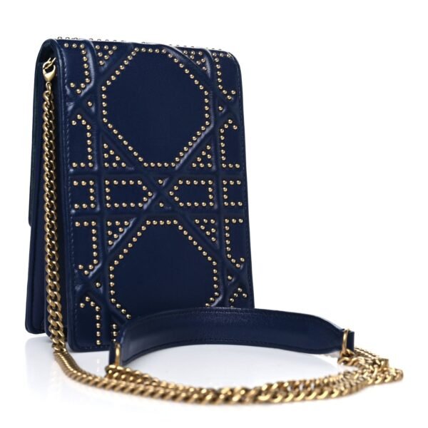 a5c7ab57d767e5313a26d2bf79771eb5.jpg Lambskin Studded Vertical Diorama Indigo