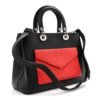 Smooth Calfskin Tri-Color Diorissimo Pocket Tote Black Blue Red