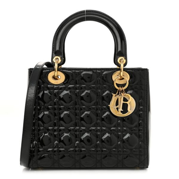 aa702d8aab1d21d793993e9faa90cc54.jpg Patent Cannage Medium Lady Dior Black