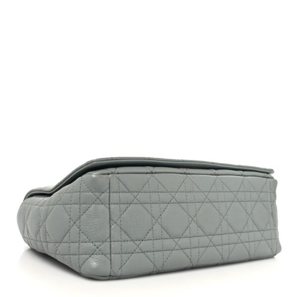 Calfskin Cannage Medium Caro Bag Grey