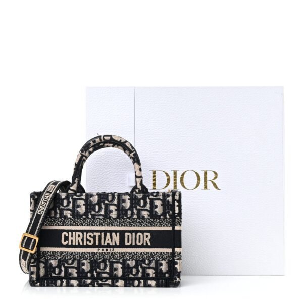 Oblique Mini Book Tote With Strap Blue Multicolor