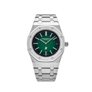 Audemars Piguet Royal Oak 15202PT.OO.1240PT.01 'Jumbo' Extra-Thin Platinum Green Dial