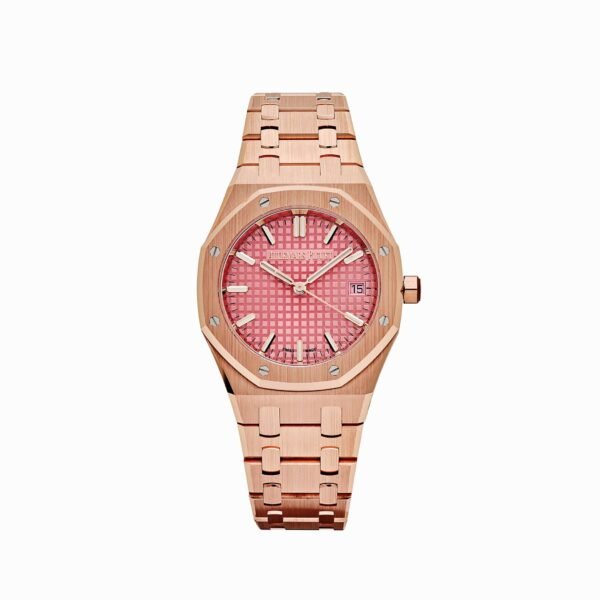 Audemars Piguet Royal Oak 77450OR.OO.1361OR.01 'Ladies' Rose Gold Pink Dial (2024)
