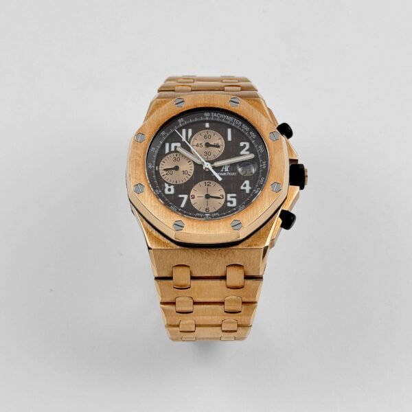 Audemars Piguet Royal Oak Offshore Chronograph 26007BA.OO.D088CR.01 'Arnold Schwarzenegger' Yellow Gold Brown Dial Limited Edition of 400 (2004)