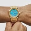 Audemars Piguet Royal Oak Selfwinding 15550BA.OO.1356BA.01 Yellow Gold Blue Turquoise Dial