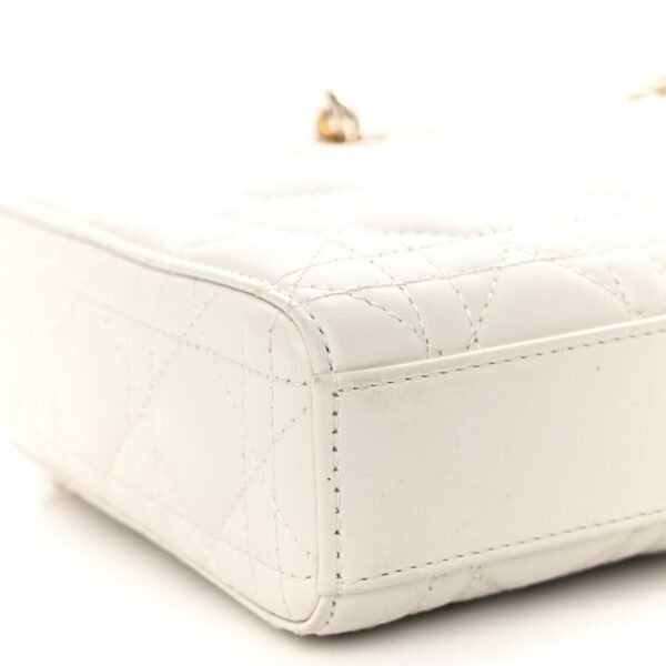 Calfskin Cannage Lady D-Joy White