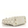 Calfskin Cannage Studded Small Supple Lady Dior White