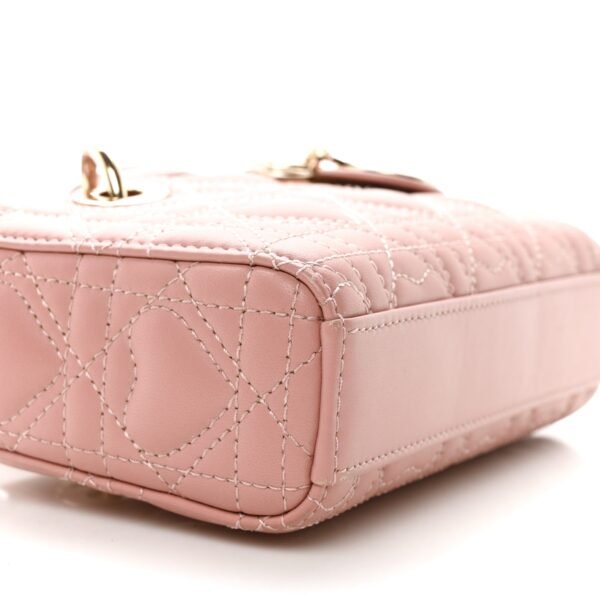 Lambskin Cannage Dioramour Micro Lady D-Joy Melacoton