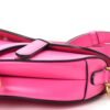 Supple Calfskin Mini Saddle Bag With Strap Passion Pink