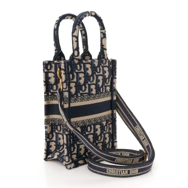 Oblique Mini Book Tote Phone Bag Blue