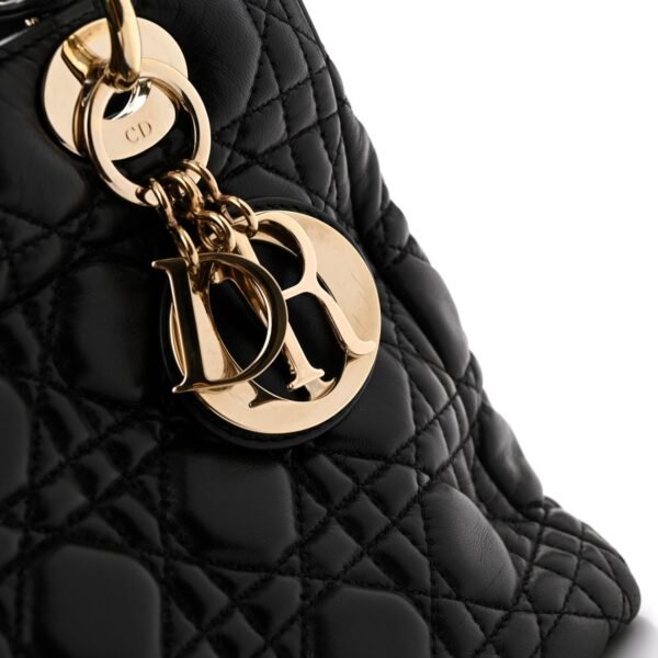 Lambskin Cannage Medium Lady Dior Black