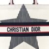 Canvas Embroidered Large Dioralps Book Tote White