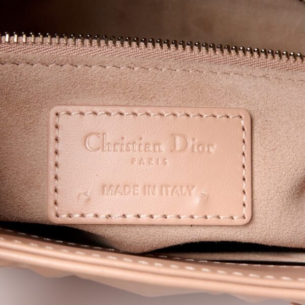 Calfskin Cannage Diamond Small My ABCDior Lady Dior Rose Des Vents