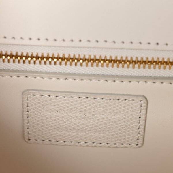 Ultra Matte Grained Calfskin 30 Montaigne Flap Bag White