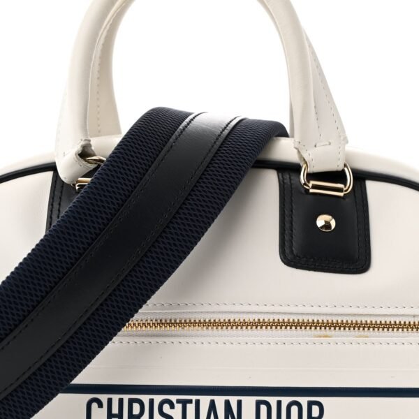 b6f99c18bfeeb3b50056e10e901995cd.jpg Calfskin Small Dior Vibe Zip Bowling Bag White