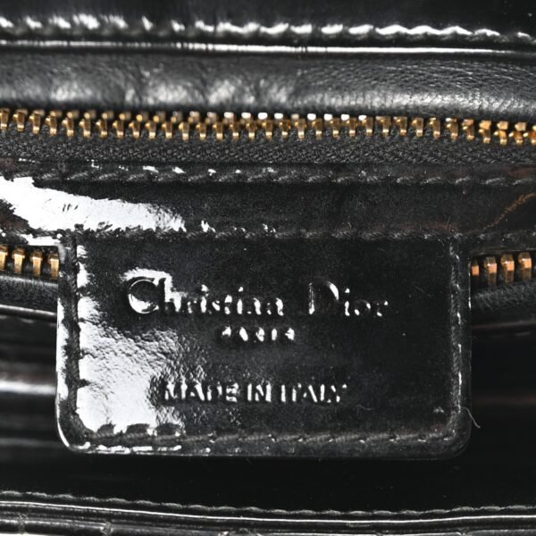Patent Cannage Medium Lady Dior Black