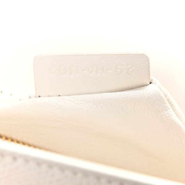 Ultra Matte Grained Calfskin 30 Montaigne Flap Bag White