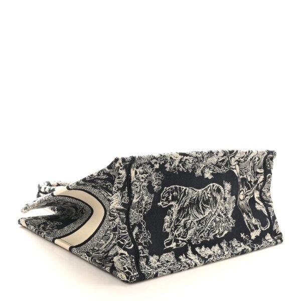 c2083822c73f9c5f9c3fd8dc4456ee22.jpg Canvas Embroidered Medium Toile De Jouy Reverse Book Tote Blue