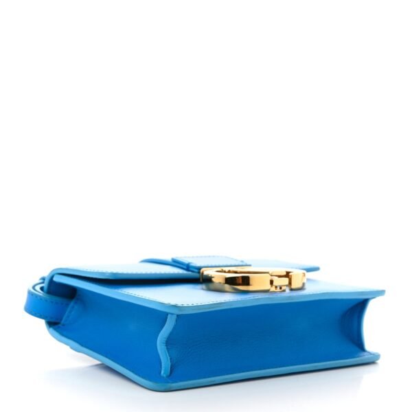 Smooth Calfskin Micro 30 Montaigne Flap Bag Blue